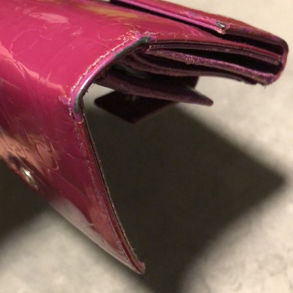 Pre-loved Christian Dior Patent Leather Small Bi-fold Wallet In Purple - Picture 9 of 11